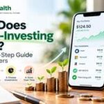 How micro-investing works, showing small contributions, a portfolio app, fractional investing and growth