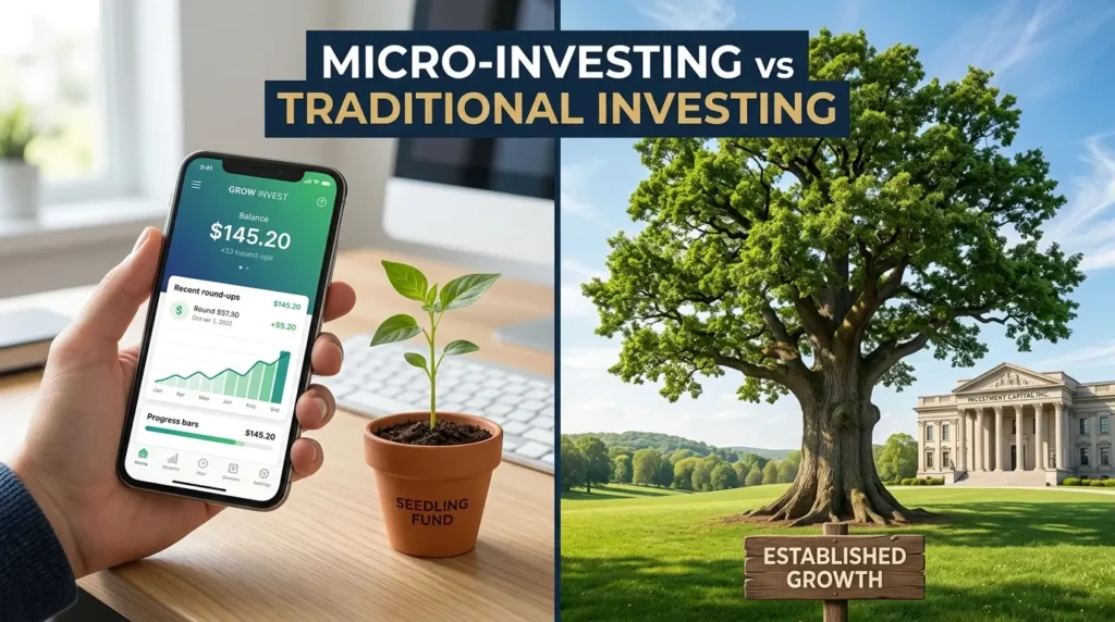 micro investing vs traditional investing