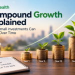 Compound growth explained with small investments growing over time